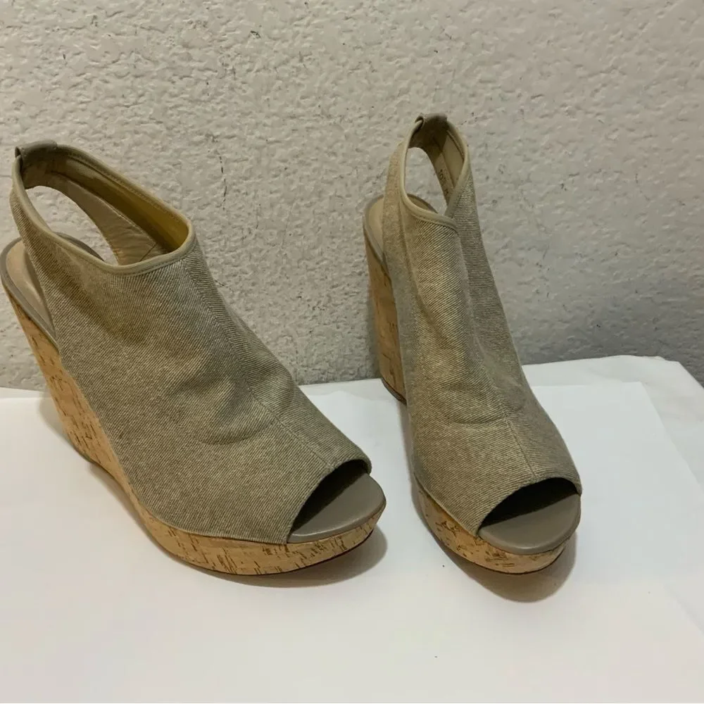 Stuart Weitzman Glover Stretch Wedge Sandal 10.5 M - Picture 2 of 10